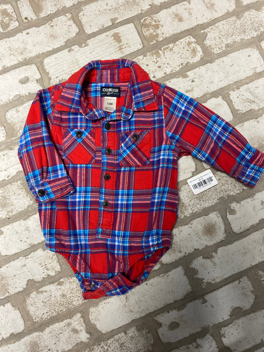 Baby B'gosh Red/Blue flannel (12)