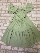 Load image into Gallery viewer, Olive Green Girls Dress (12)

