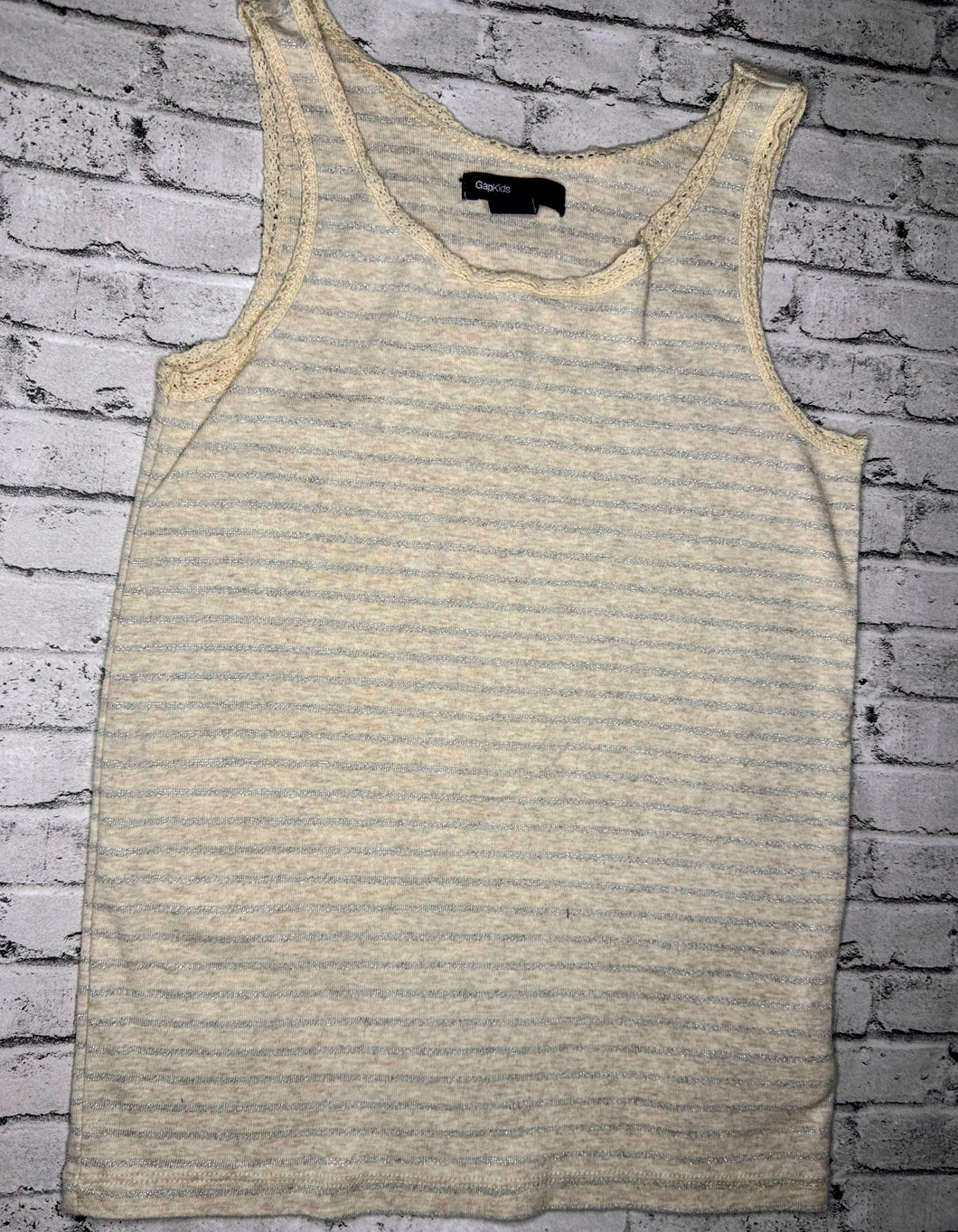 GAP Kids: Cream Stripe Tank- 10