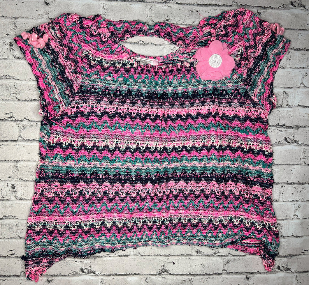 Little Lass: Knit Flower Top- 6