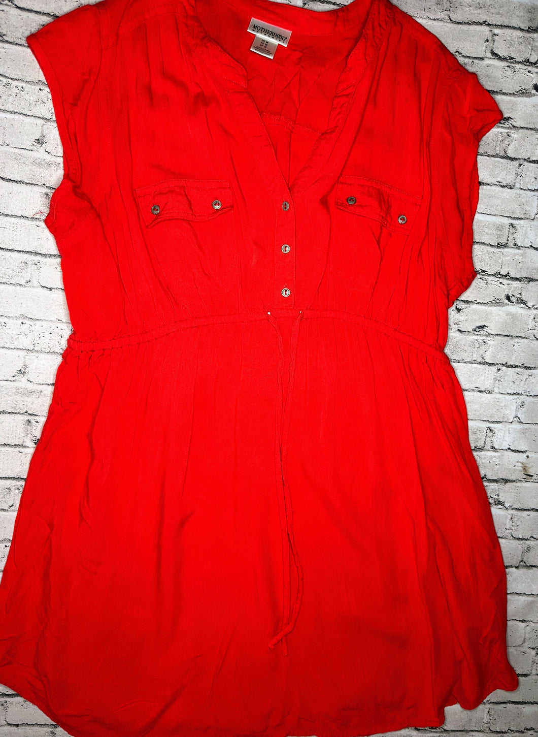 Motherhood Maternity: Neon Pink Top- Medium
