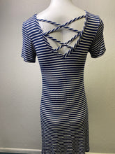 Load image into Gallery viewer, Navy Blue Stripe Dress (S)
