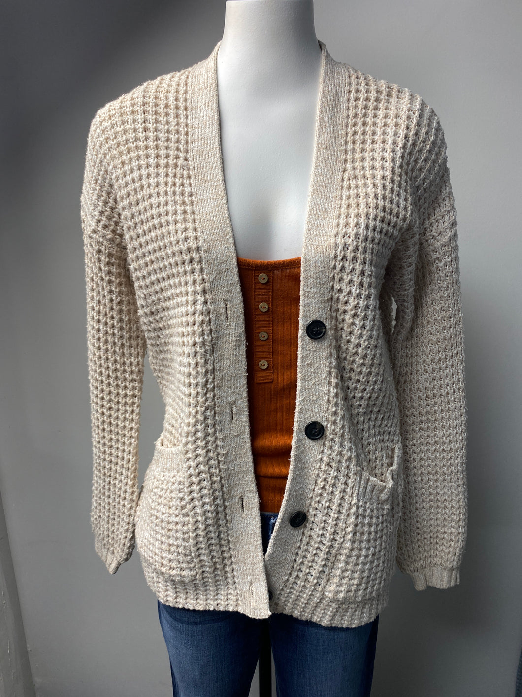 American Eagle Cream Cardigan (S)