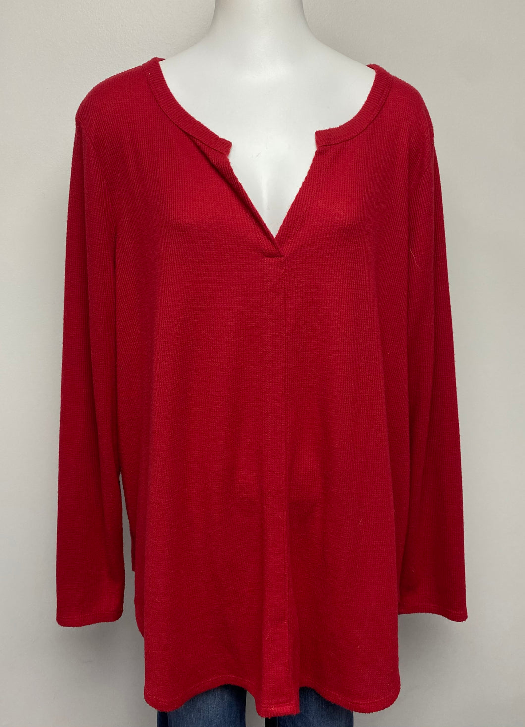Maurices Red Waffle Knit- (3X)