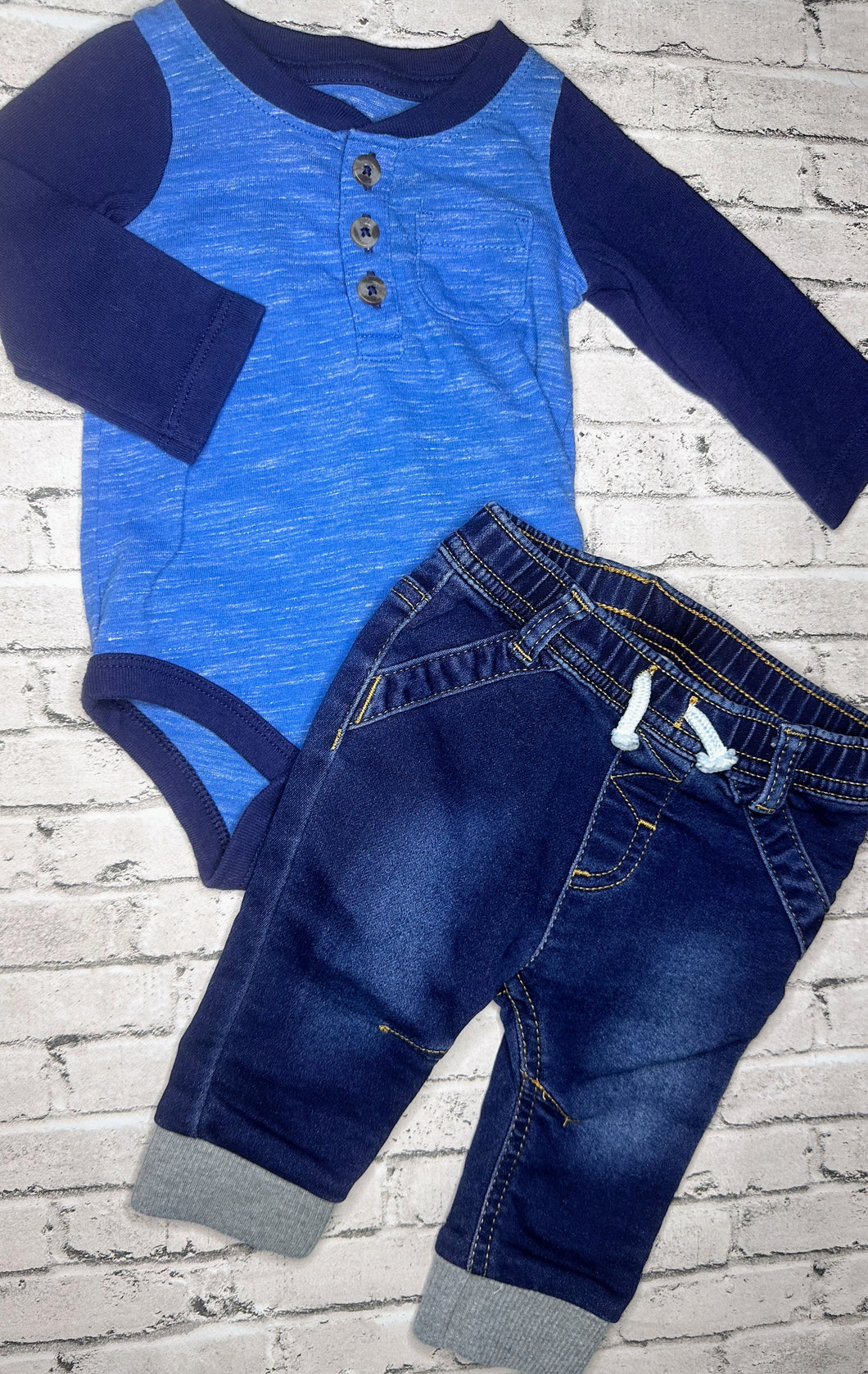 Cat & Jack: 2pc Colorblock Set- 0/3m