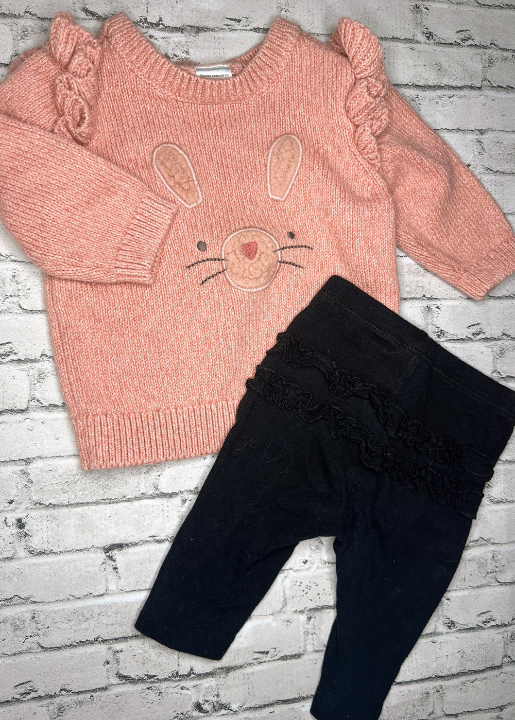 Carter’s: 2pc Bunny Knit Sweater Set-3m