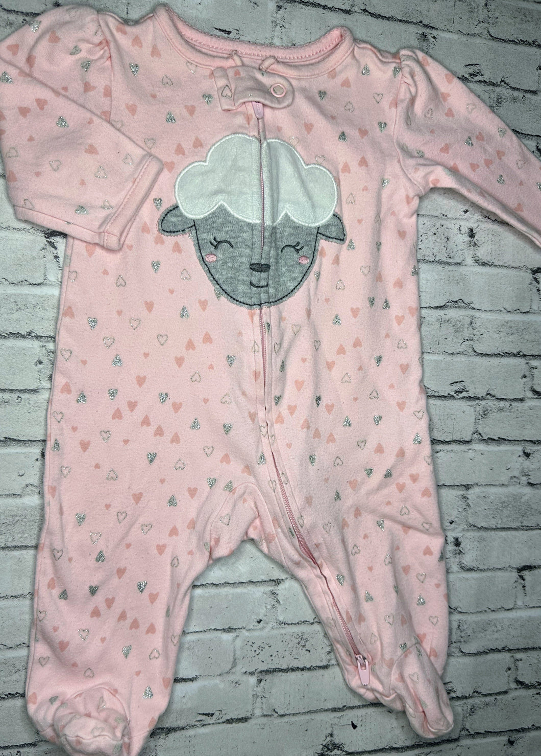 Carter’s: Lamb Dual Zip Sleeper- 0/3m
