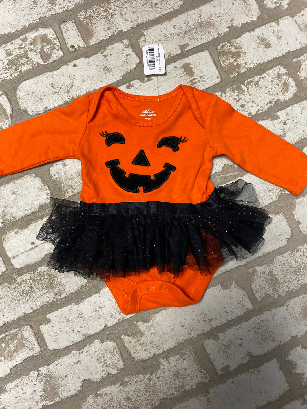 halloween onesie with skirt (0-3m)