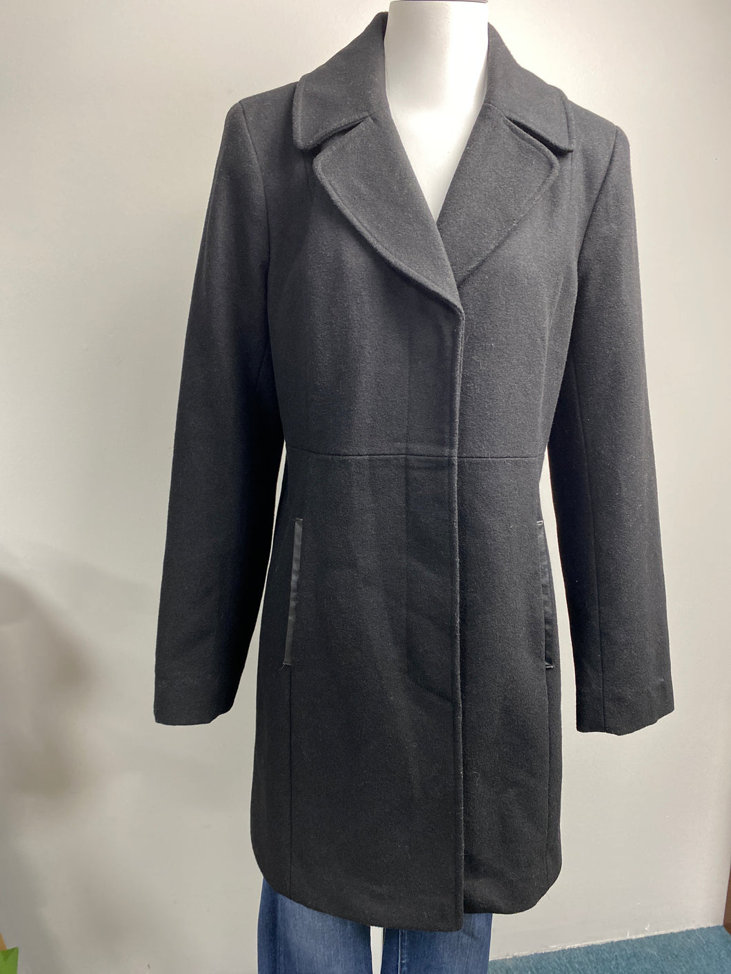 APT.9 Black Wool Coat (M)