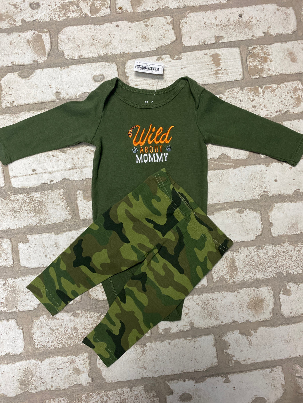 wild about mommy onesie set (3M)