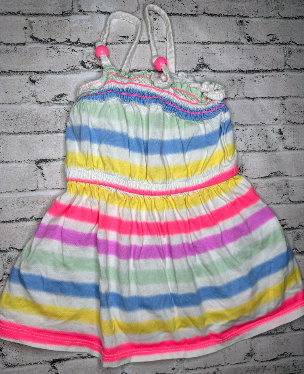 Circo: Rainbow Stripe Dress- 12m