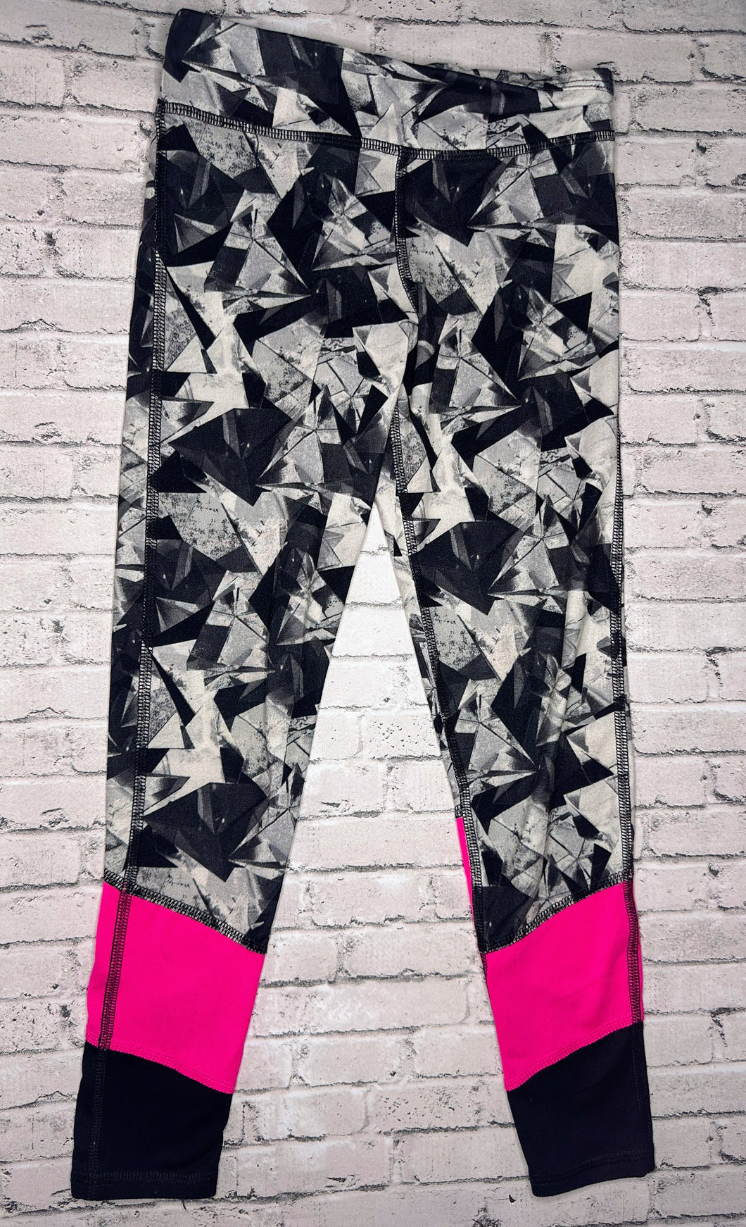 Champion: Gray/Pink Patterned Leggings - 6/6x