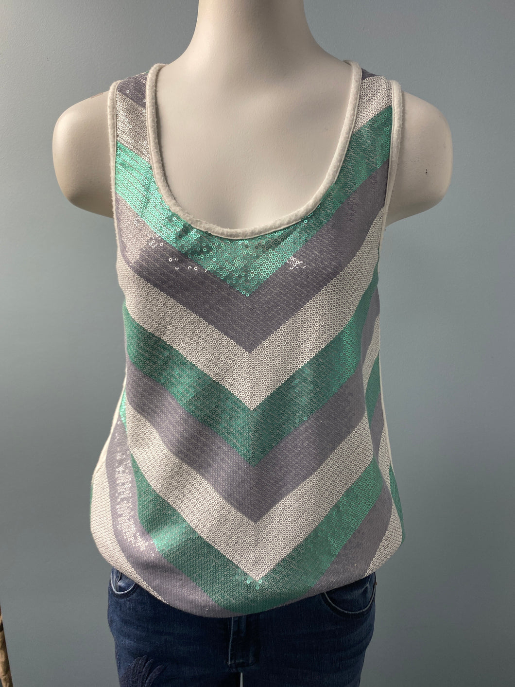 sequin tank top (M)