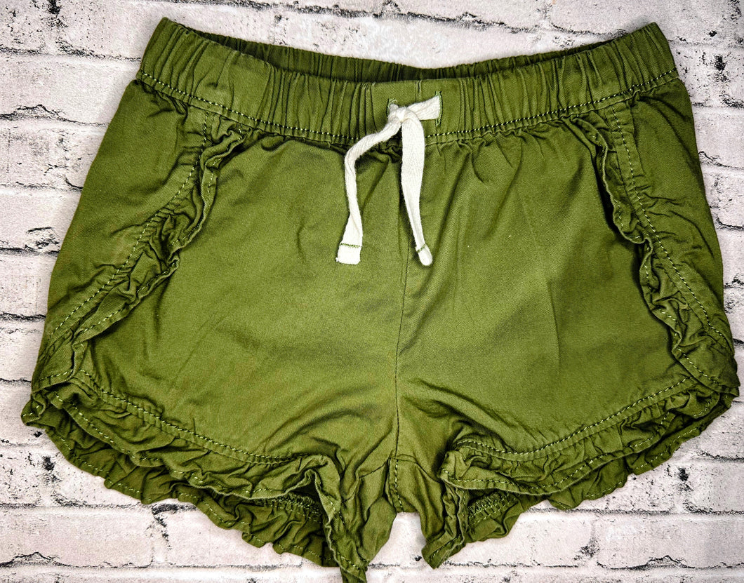 Jumping Beans: Olive Ruffle Shorts- 6x