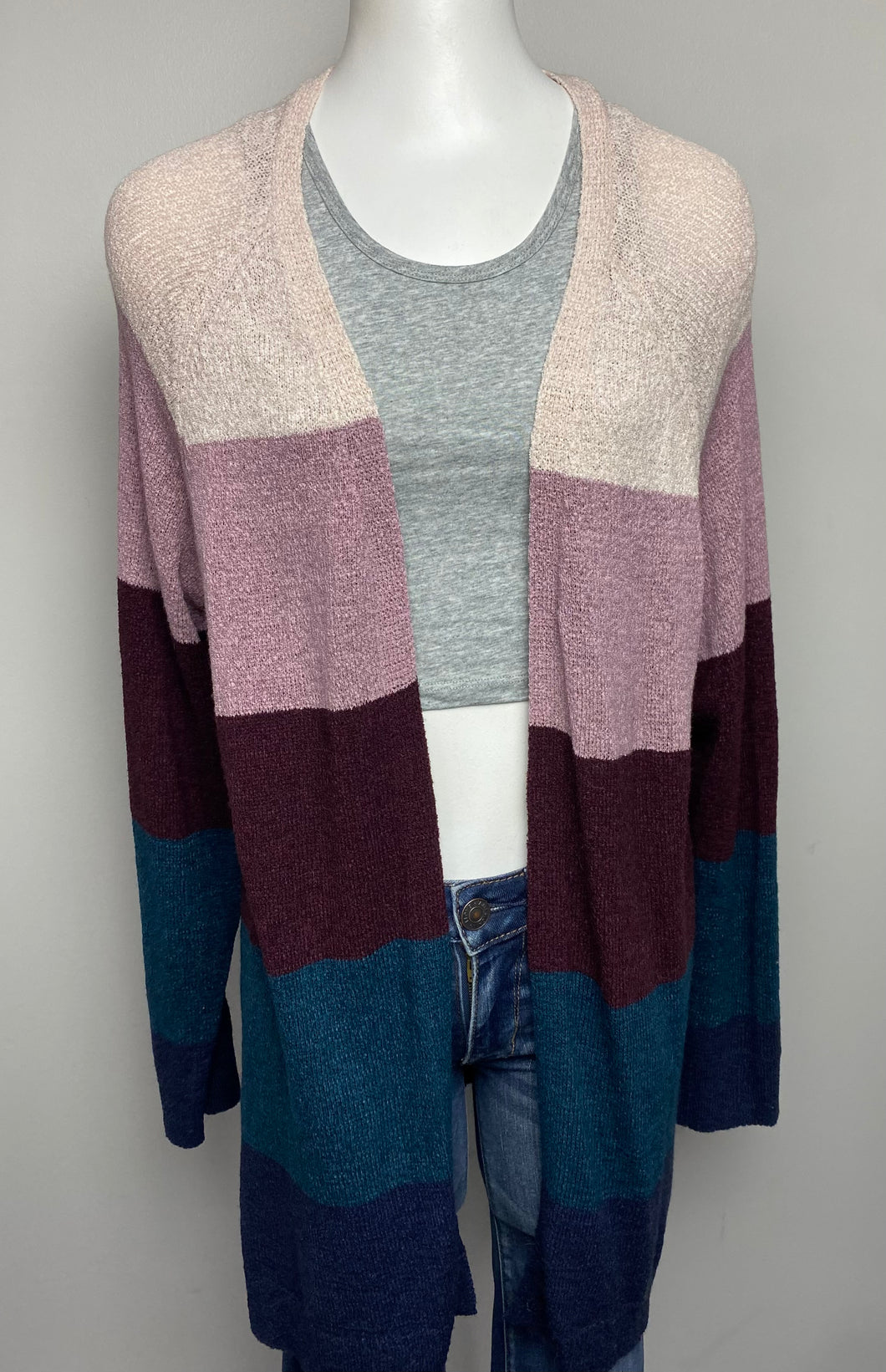 Maurices Colorblock Cardigan- (1X)