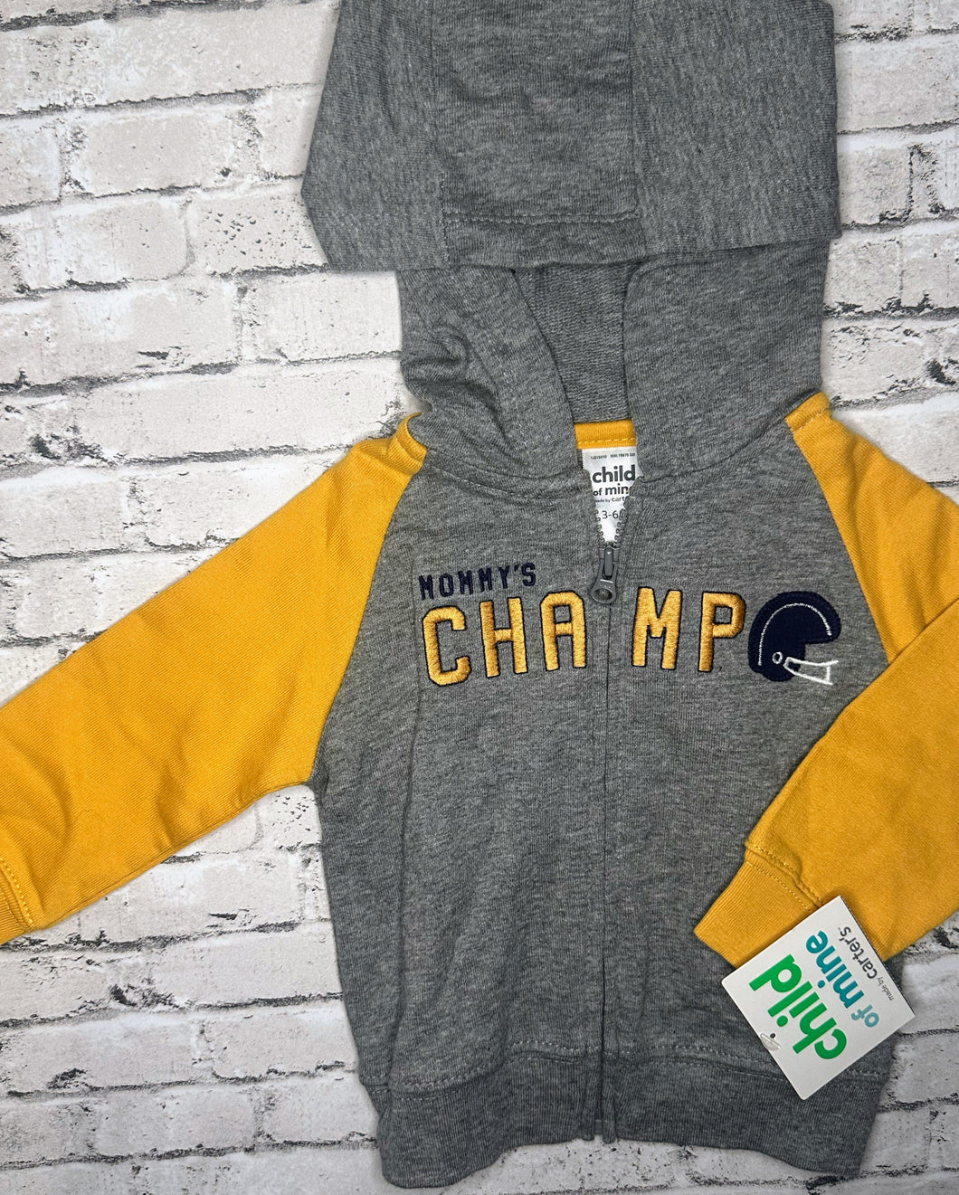 Carter’s: “Mommy’s Champ” Full Zip- 3/6m NEW!