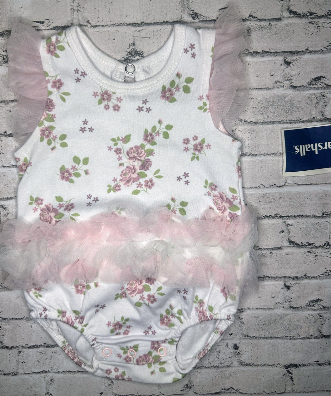 Kyle & Deena: Pink Floral Bodysuit- 0/3m NEW!