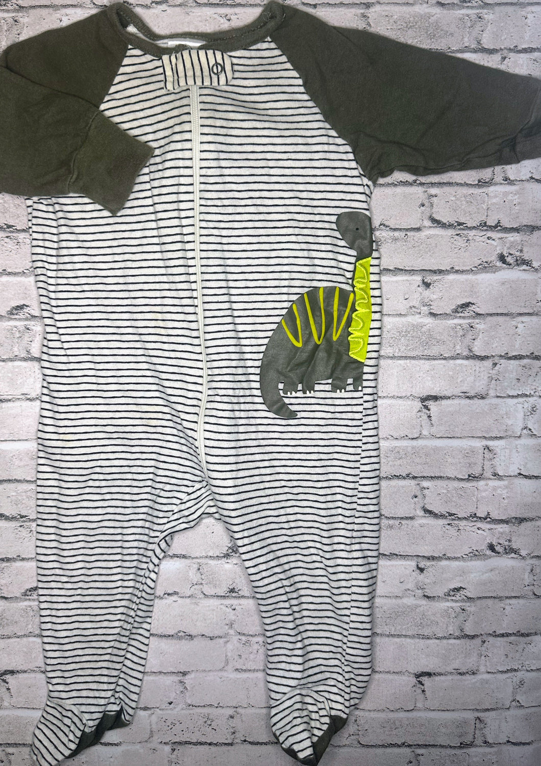 Gerber: Dino Stripe Sleeper- 3/6m