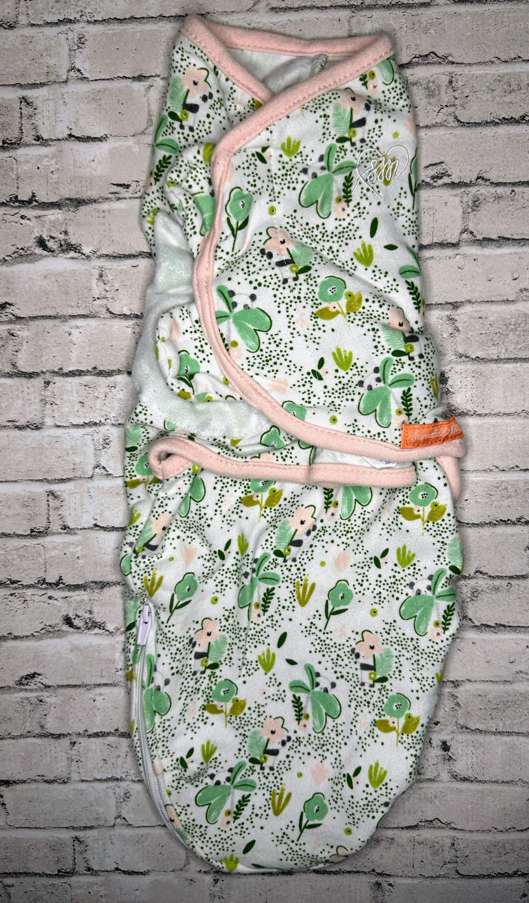 SwaddleMe: Green Dragonfly Velcro Swaddle- SM/MD