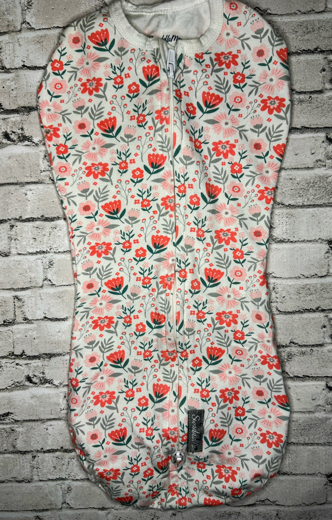 Swaddle Me: Floral Dual Zip Swaddle- Newborn