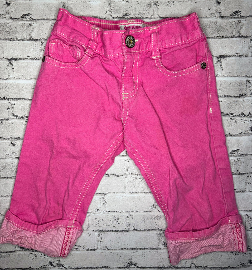 Oshkosh: Pink Denim Kapri- 3T