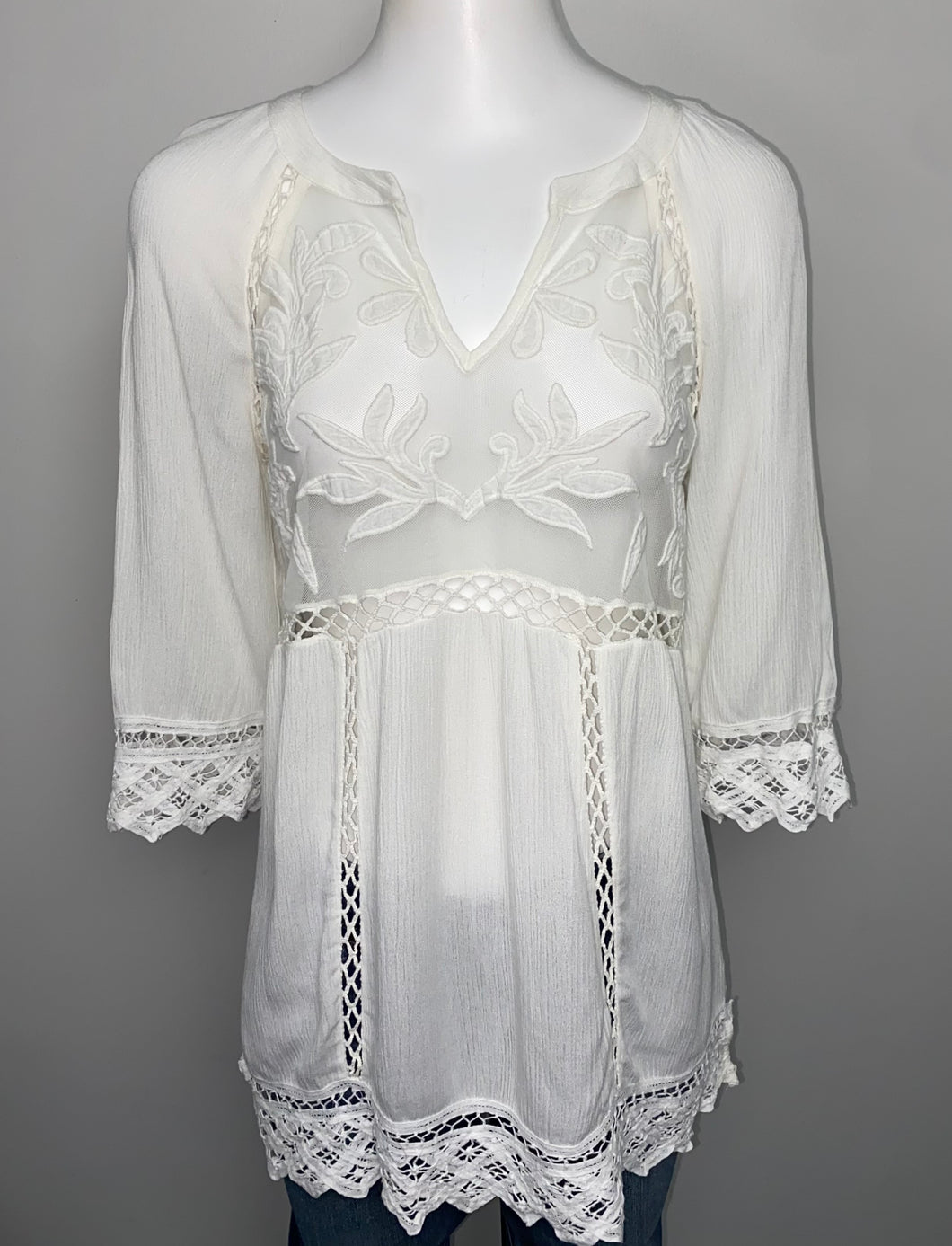 Pale Sky Lace Tunic NEW!- (S)