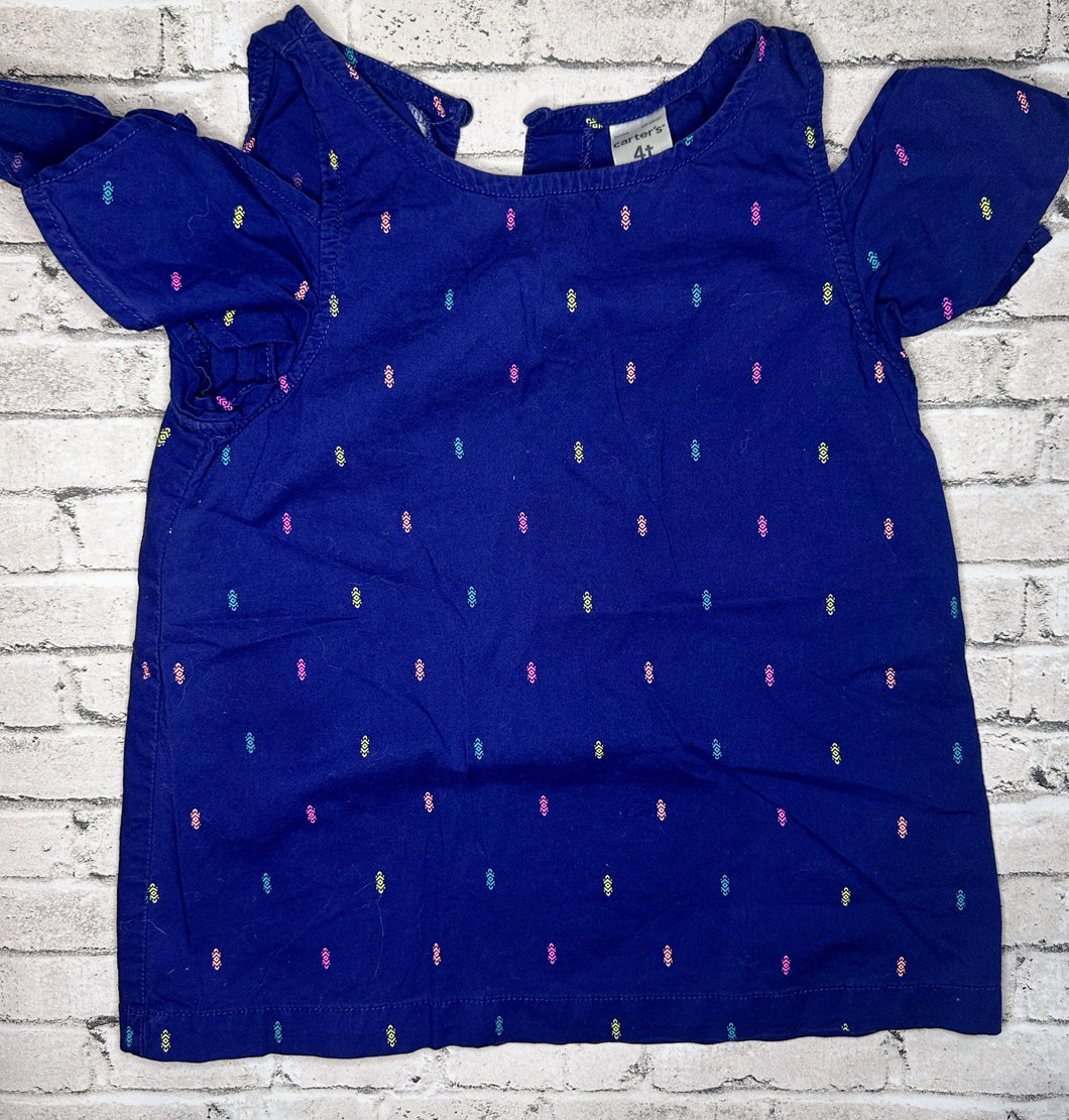 Carter’s: Navy Shoulder Cut Out Top- 4