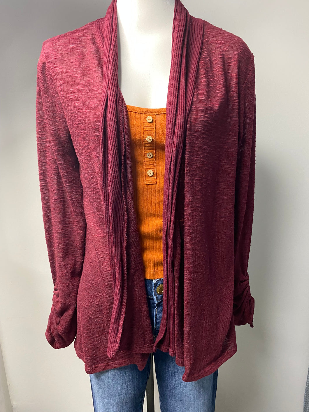Burgundy Cardigan (L)
