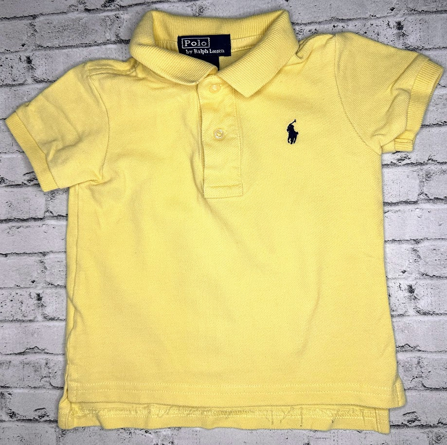 Ralph Lauren: Yellow Button Polo - 12m