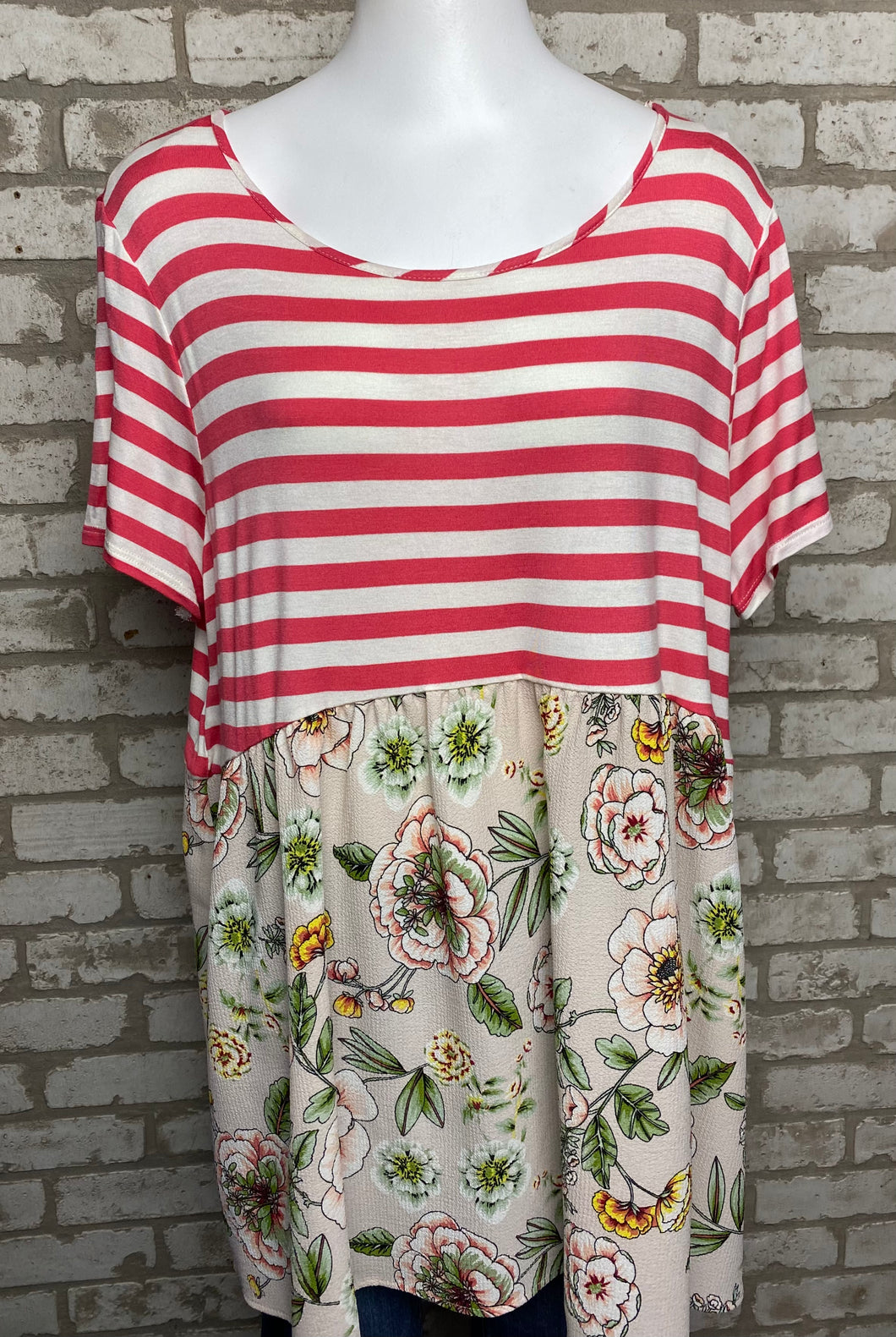 Honeyme Floral Striped- (XL)