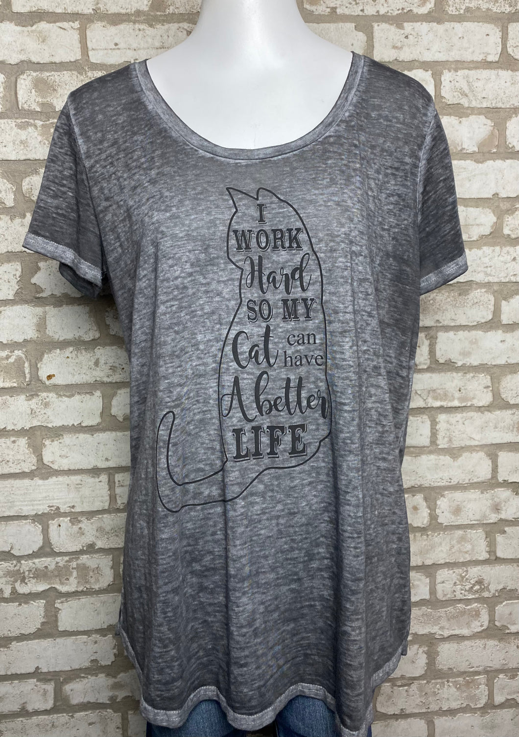 Maurices Cat Graphic Tee- (XL)