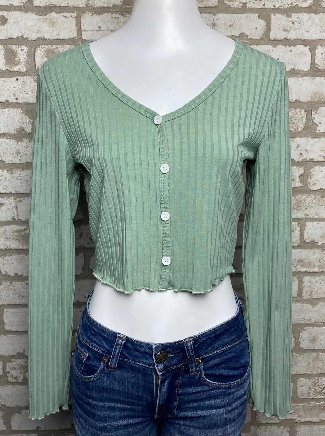 Romwe Ribbed Long Sleeve- (M)
