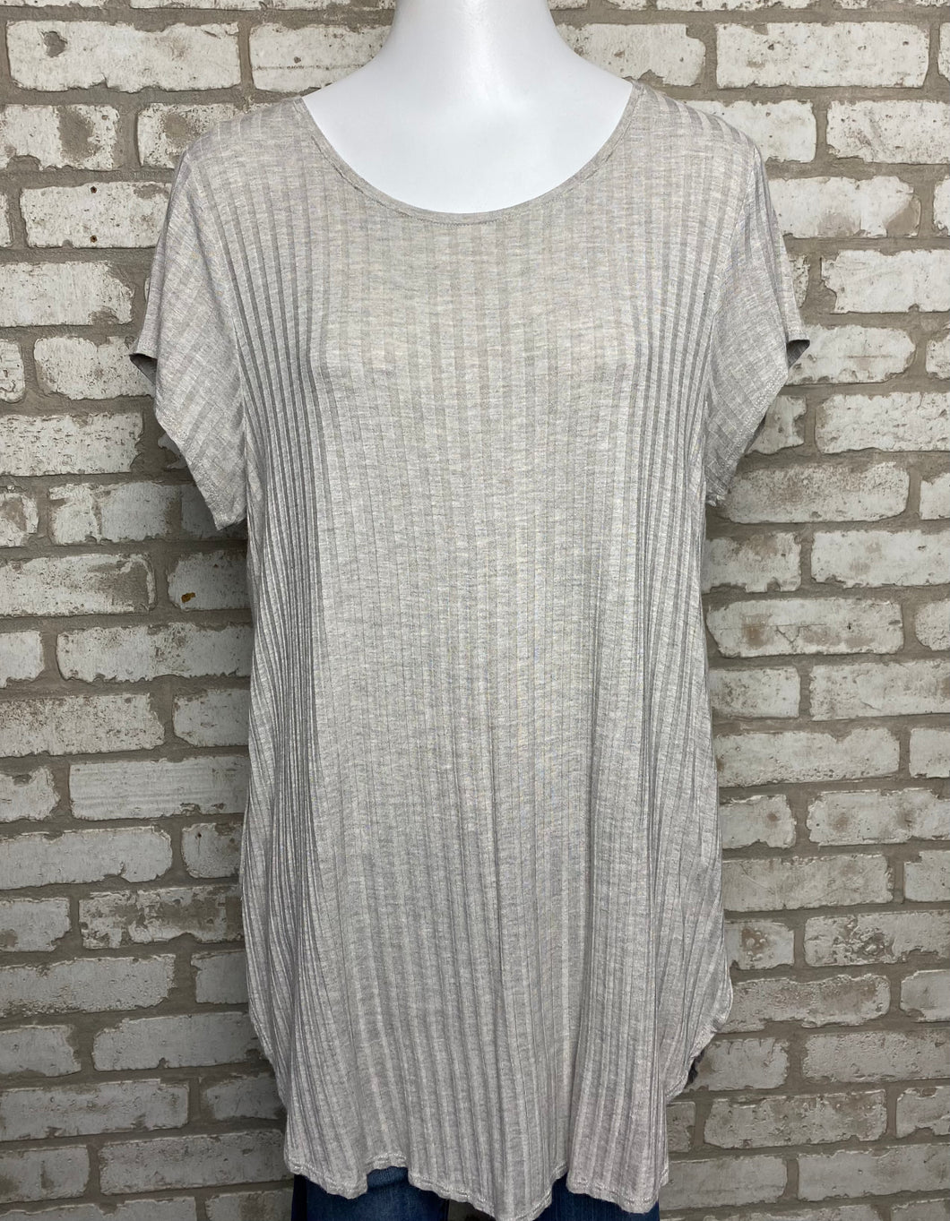 Apt9 Ribbed Tee- (L)