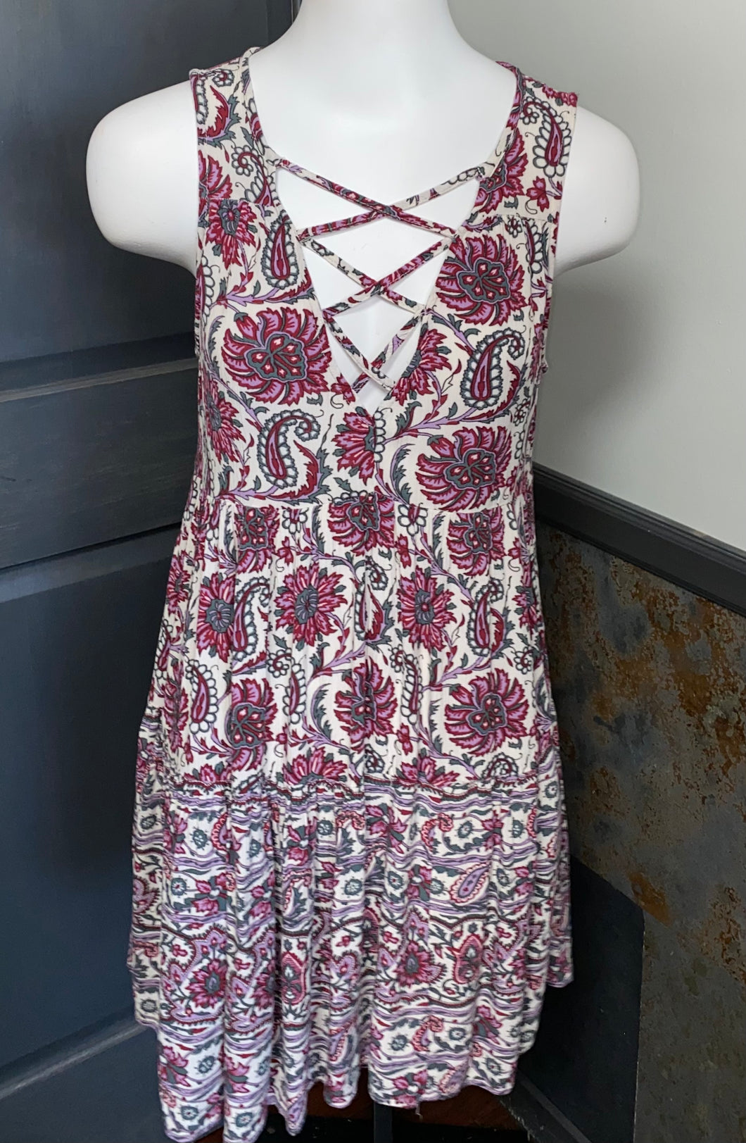 American Eagle Paisley Dress- (XS)