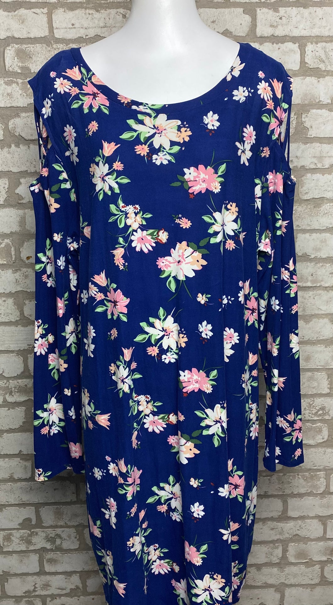 Derek Heart Long Sleeve Dress- (3X)