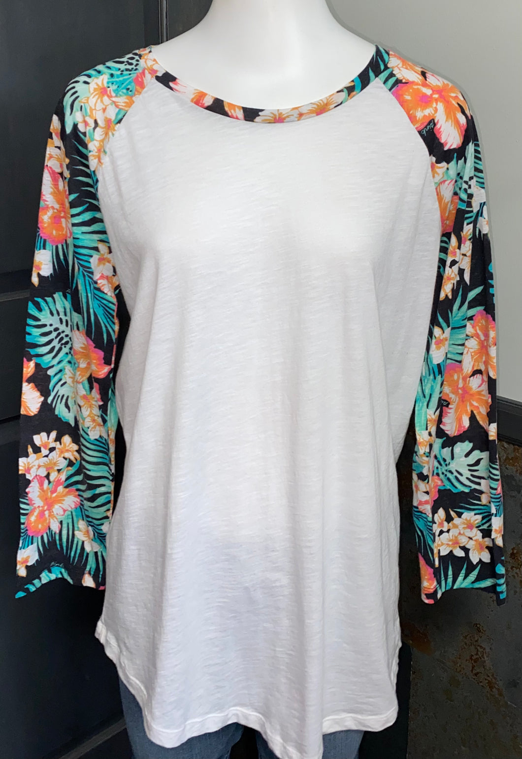 Love Pink Tropical Print- (L)