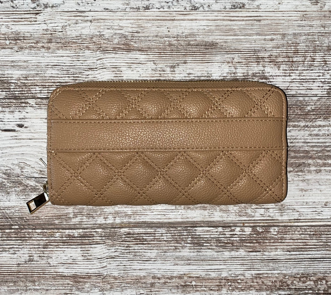 Brown Quilted Wallet