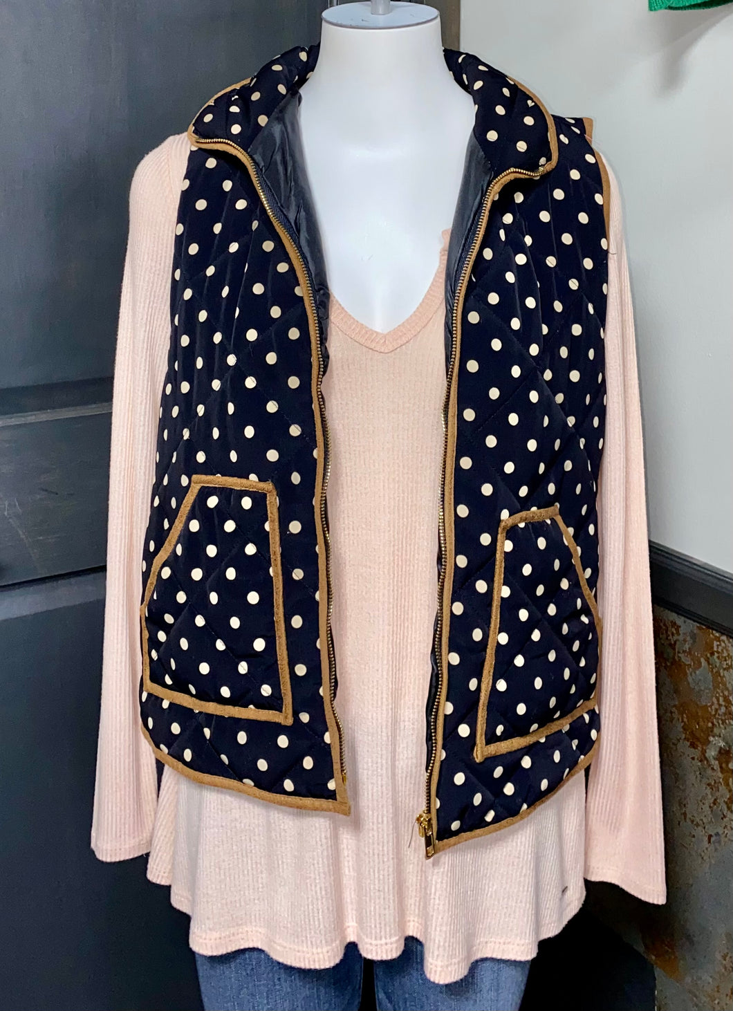 Bo Bel Polka Dot Vest- (S)