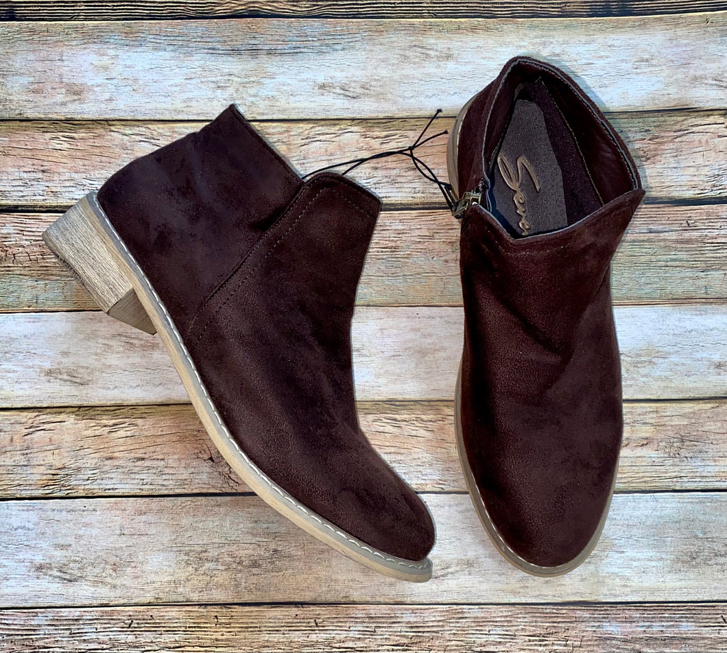 Seven7 Chocolate Booties NEW!- (Size 10)