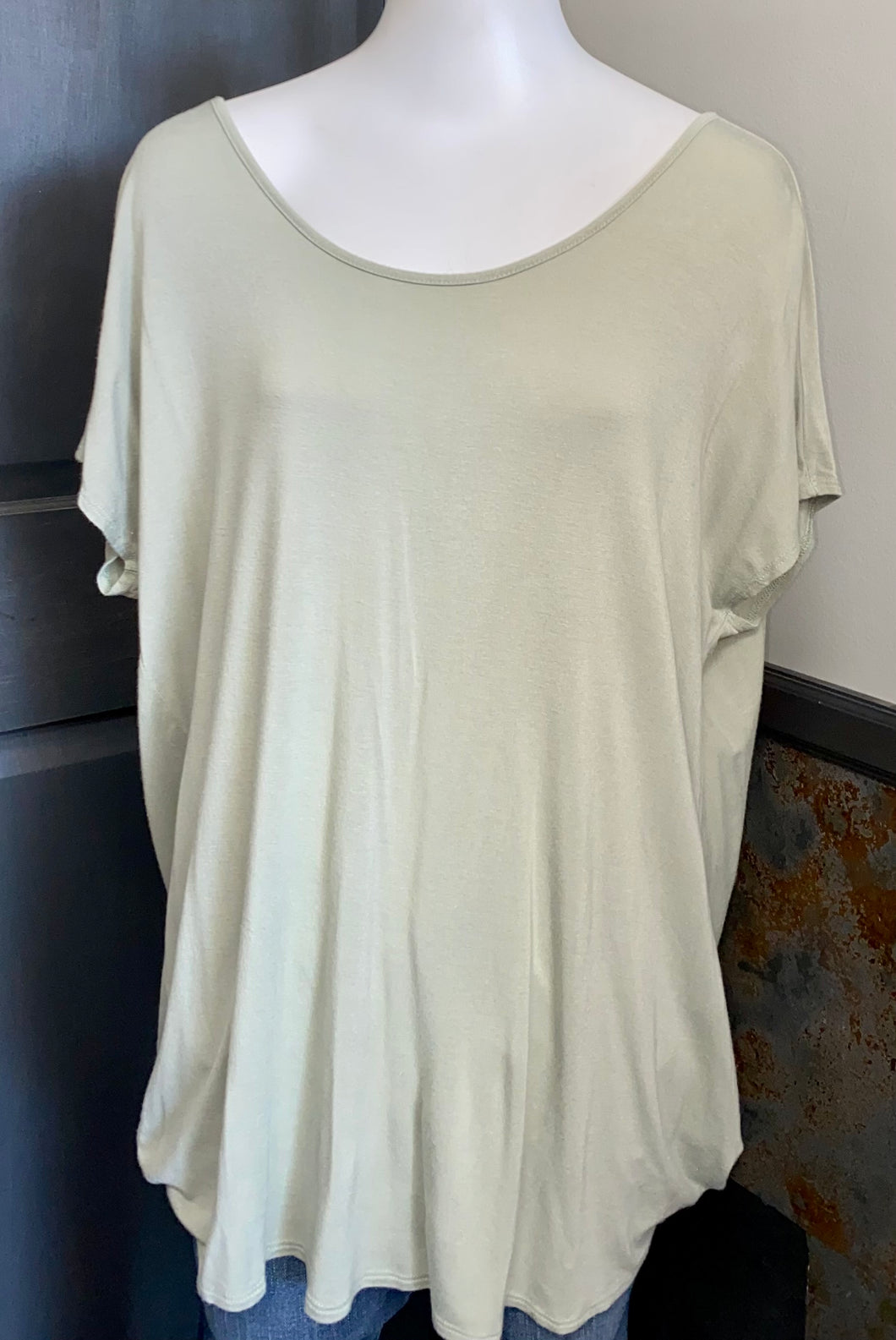 CY Sage Open Back Tee- (L)