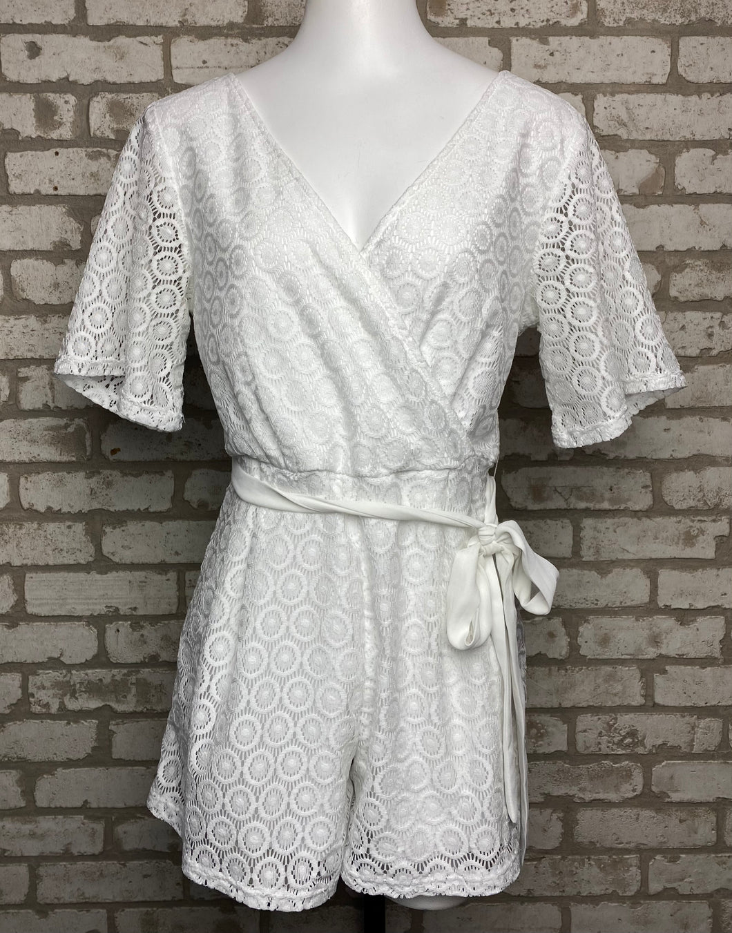 Miami Lace Romper- (M)